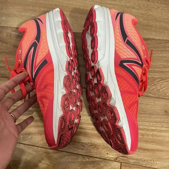 NEW BALANCE 3190 V2 Sneaker Size 8 Trainers Orange Pink Synthetic Women Coral - Picture 8 of 9